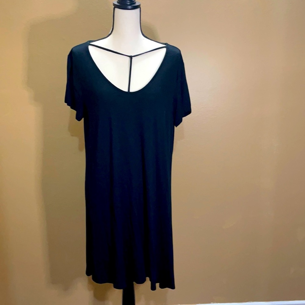 Mossimo black tunic/tunic dress with choker neck